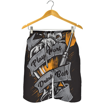 Play Dart Drink Beer Print Men's Shorts