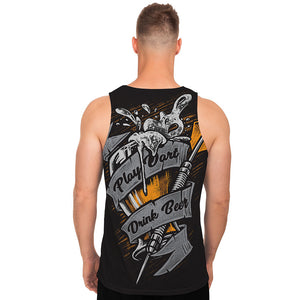 Play Dart Drink Beer Print Men's Tank Top