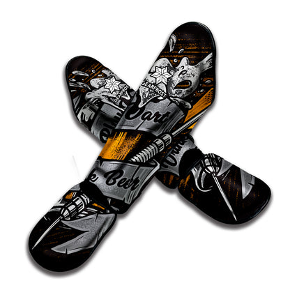 Play Dart Drink Beer Print Muay Thai Shin Guard
