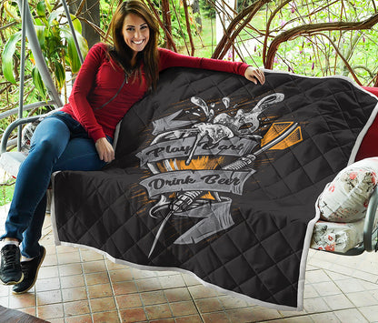 Play Dart Drink Beer Print Quilt