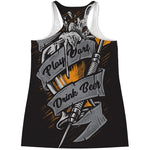 Play Dart Drink Beer Print Women's Racerback Tank Top