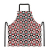 Playing Card Suits Check Pattern Print Apron