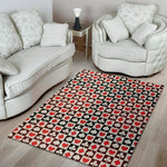 Playing Card Suits Check Pattern Print Area Rug