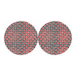 Playing Card Suits Check Pattern Print Car Coasters