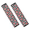 Playing Card Suits Check Pattern Print Car Seat Belt Covers