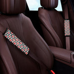 Playing Card Suits Check Pattern Print Car Seat Belt Covers