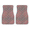 Playing Card Suits Check Pattern Print Front Car Floor Mats