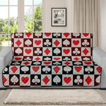 Playing Card Suits Check Pattern Print Futon Protector