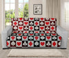 Playing Card Suits Check Pattern Print Futon Protector