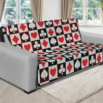 Playing Card Suits Check Pattern Print Futon Protector