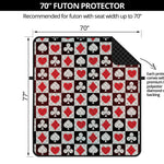 Playing Card Suits Check Pattern Print Futon Protector