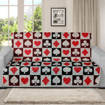 Playing Card Suits Check Pattern Print Futon Protector