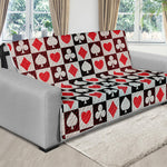 Playing Card Suits Check Pattern Print Futon Protector