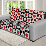 Playing Card Suits Check Pattern Print Futon Protector