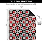 Playing Card Suits Check Pattern Print Futon Protector