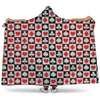 Playing Card Suits Check Pattern Print Hooded Blanket