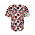 Playing Card Suits Check Pattern Print Men's Baseball Jersey