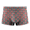 Playing Card Suits Check Pattern Print Men's Boxer Briefs