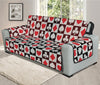 Playing Card Suits Check Pattern Print Oversized Sofa Protector