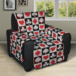 Playing Card Suits Check Pattern Print Recliner Protector