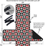 Playing Card Suits Check Pattern Print Recliner Protector