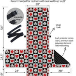 Playing Card Suits Check Pattern Print Recliner Protector