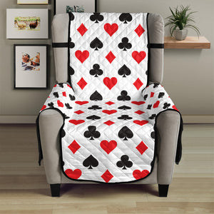 Playing Card Suits Pattern Print Armchair Protector