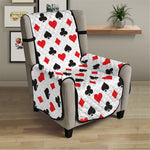 Playing Card Suits Pattern Print Armchair Protector