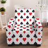 Playing Card Suits Pattern Print Armchair Slipcover