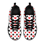 Playing Card Suits Pattern Print Black Sneakers