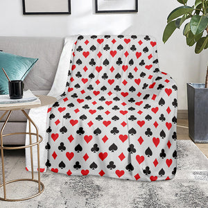 Playing Card Suits Pattern Print Blanket