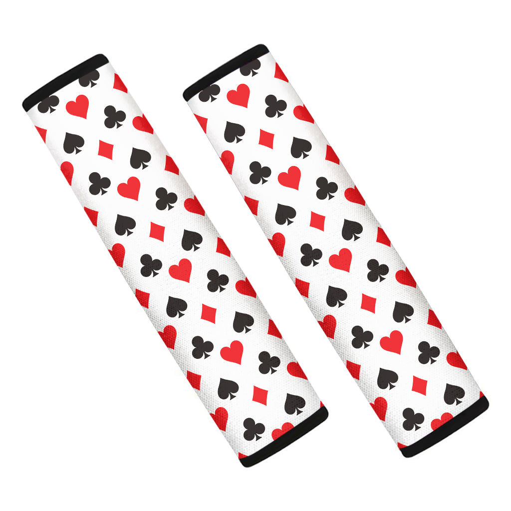 Playing Card Suits Pattern Print Car Seat Belt Covers