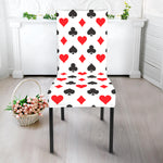 Playing Card Suits Pattern Print Dining Chair Slipcover