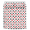 Playing Card Suits Pattern Print Duvet Cover Bedding Set