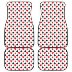 Playing Card Suits Pattern Print Front and Back Car Floor Mats