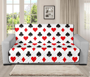 Playing Card Suits Pattern Print Futon Protector