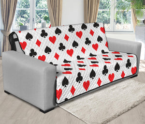 Playing Card Suits Pattern Print Futon Protector