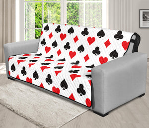 Playing Card Suits Pattern Print Futon Protector