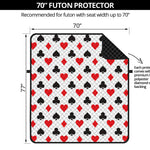 Playing Card Suits Pattern Print Futon Protector