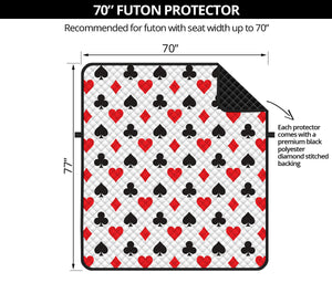 Playing Card Suits Pattern Print Futon Protector