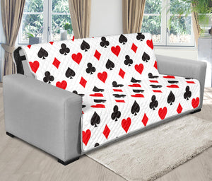 Playing Card Suits Pattern Print Futon Protector