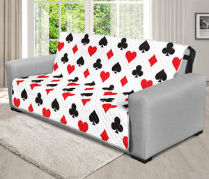 Playing Card Suits Pattern Print Futon Protector