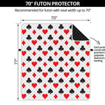 Playing Card Suits Pattern Print Futon Protector