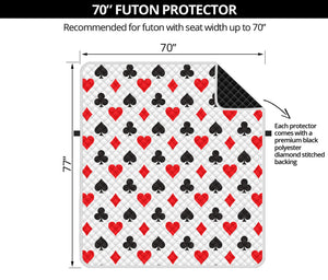 Playing Card Suits Pattern Print Futon Protector