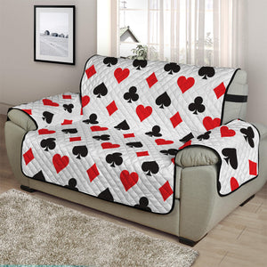 Playing Card Suits Pattern Print Half Sofa Protector