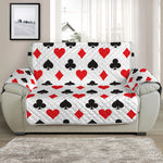 Playing Card Suits Pattern Print Half Sofa Protector