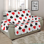 Playing Card Suits Pattern Print Half Sofa Protector