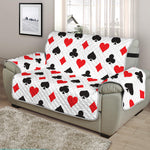 Playing Card Suits Pattern Print Half Sofa Protector