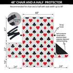 Playing Card Suits Pattern Print Half Sofa Protector