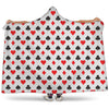 Playing Card Suits Pattern Print Hooded Blanket